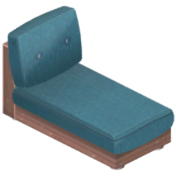 Chaise longue bleu sarcelle