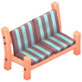 Sofa rustique rayé