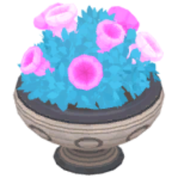 Pot de fleurs rose d'Arbury