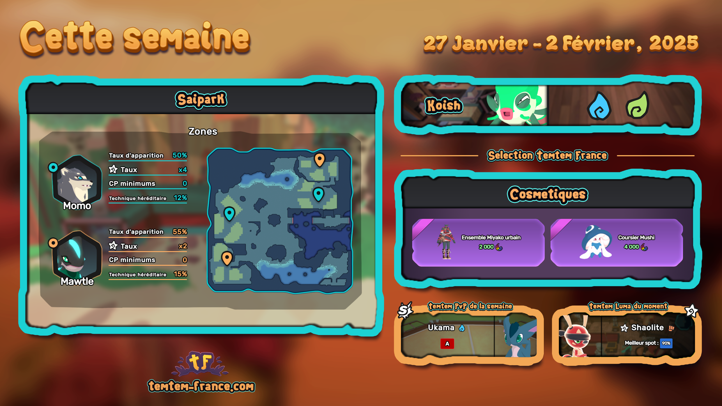 Semaine 259 des activités hebdomadaires - Temtem France